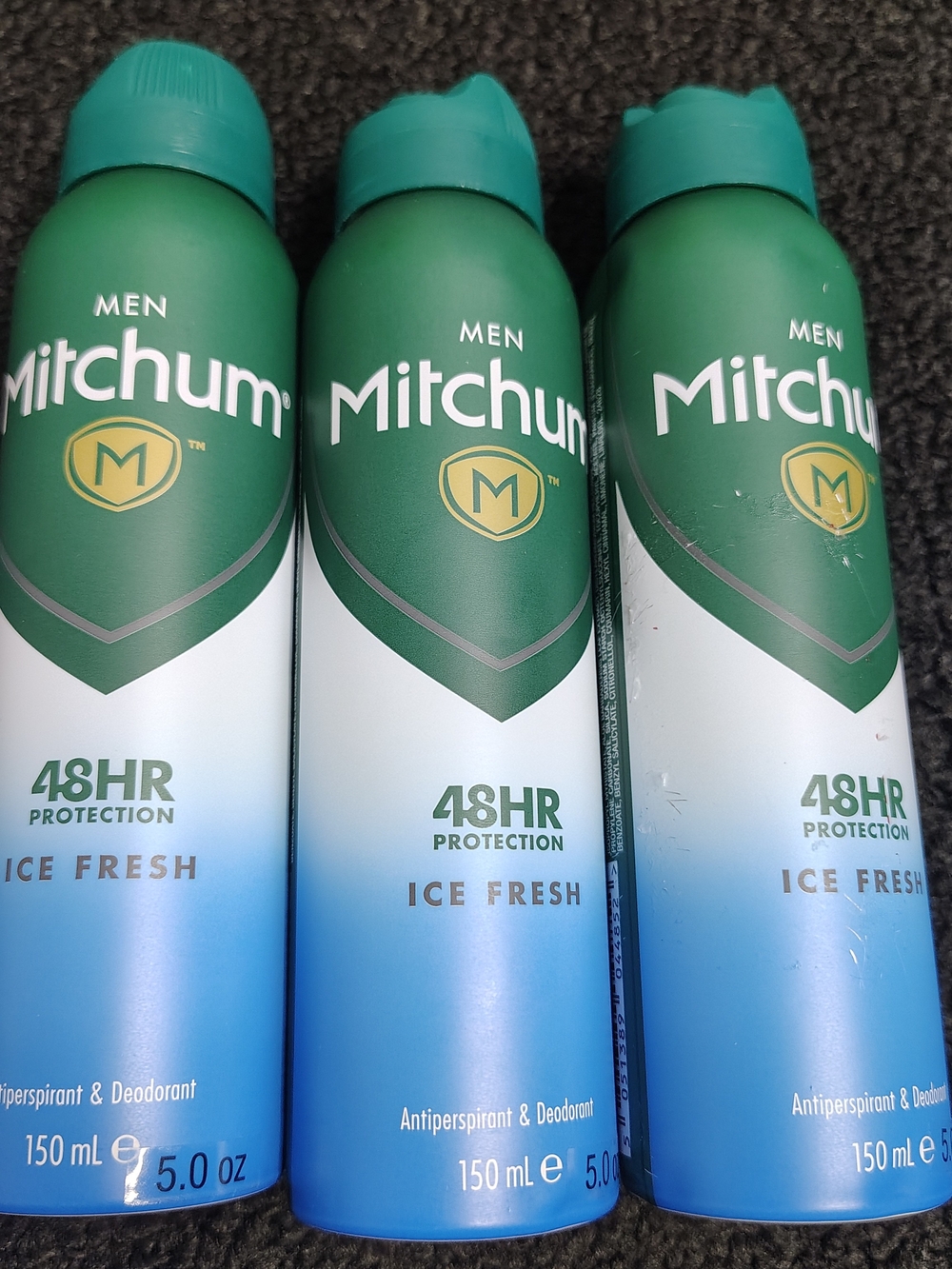 3x Mitchum Men Antiperspirant Deodorant Spray Ice Fresh 150ml Lot New